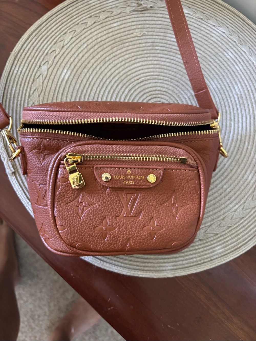 Embossed Monogram Mini Bag